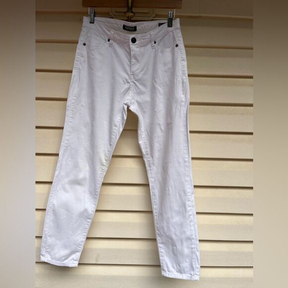 Buffalo David Bitton white ankle length midrise jeans, zipper closure,pockets,27 - Picture 1 of 7